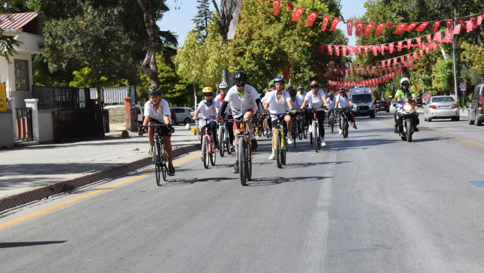 Arslantepe'ye bisiklet turu düzenlendi