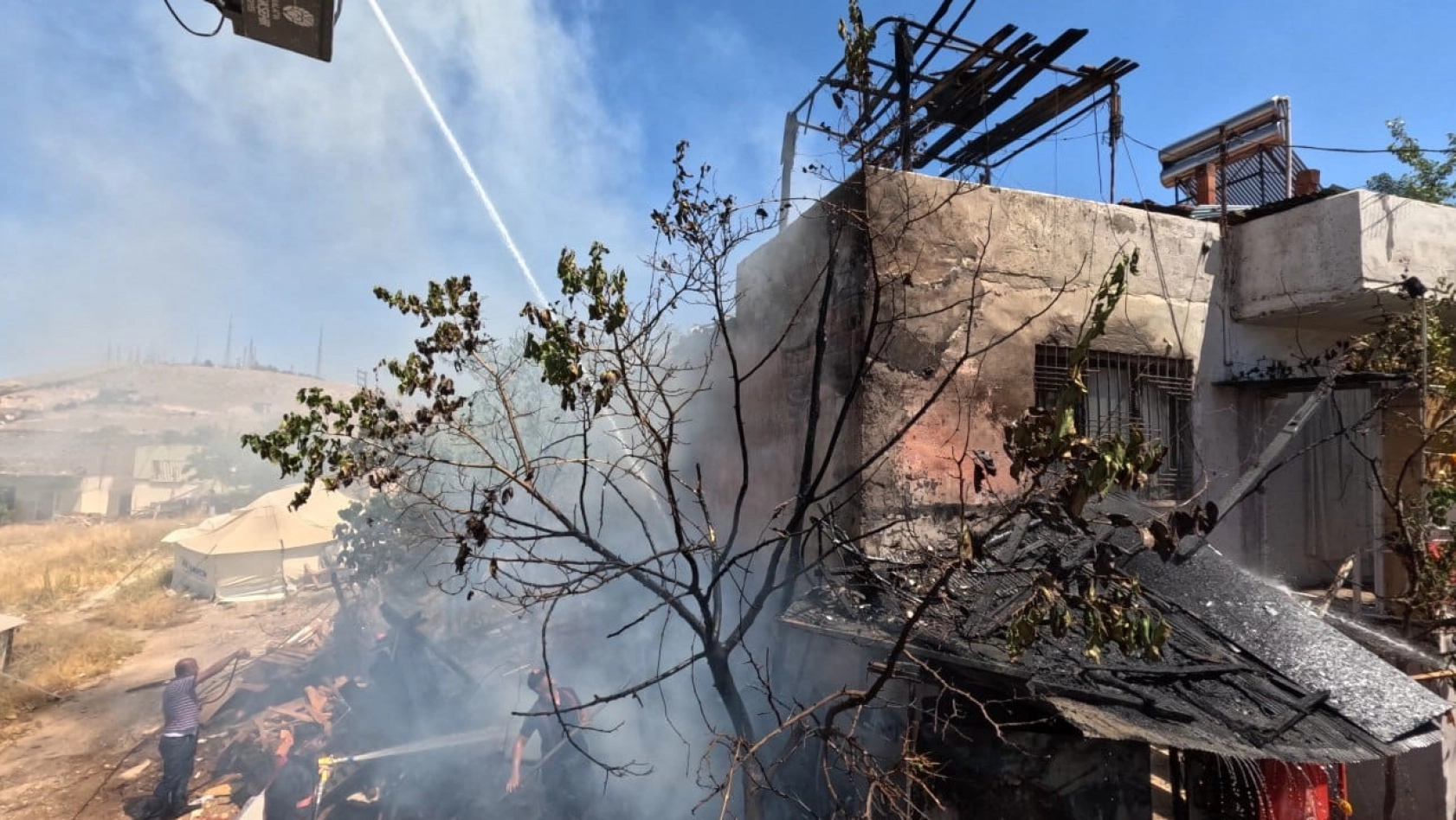 Malatya'da ev yangını