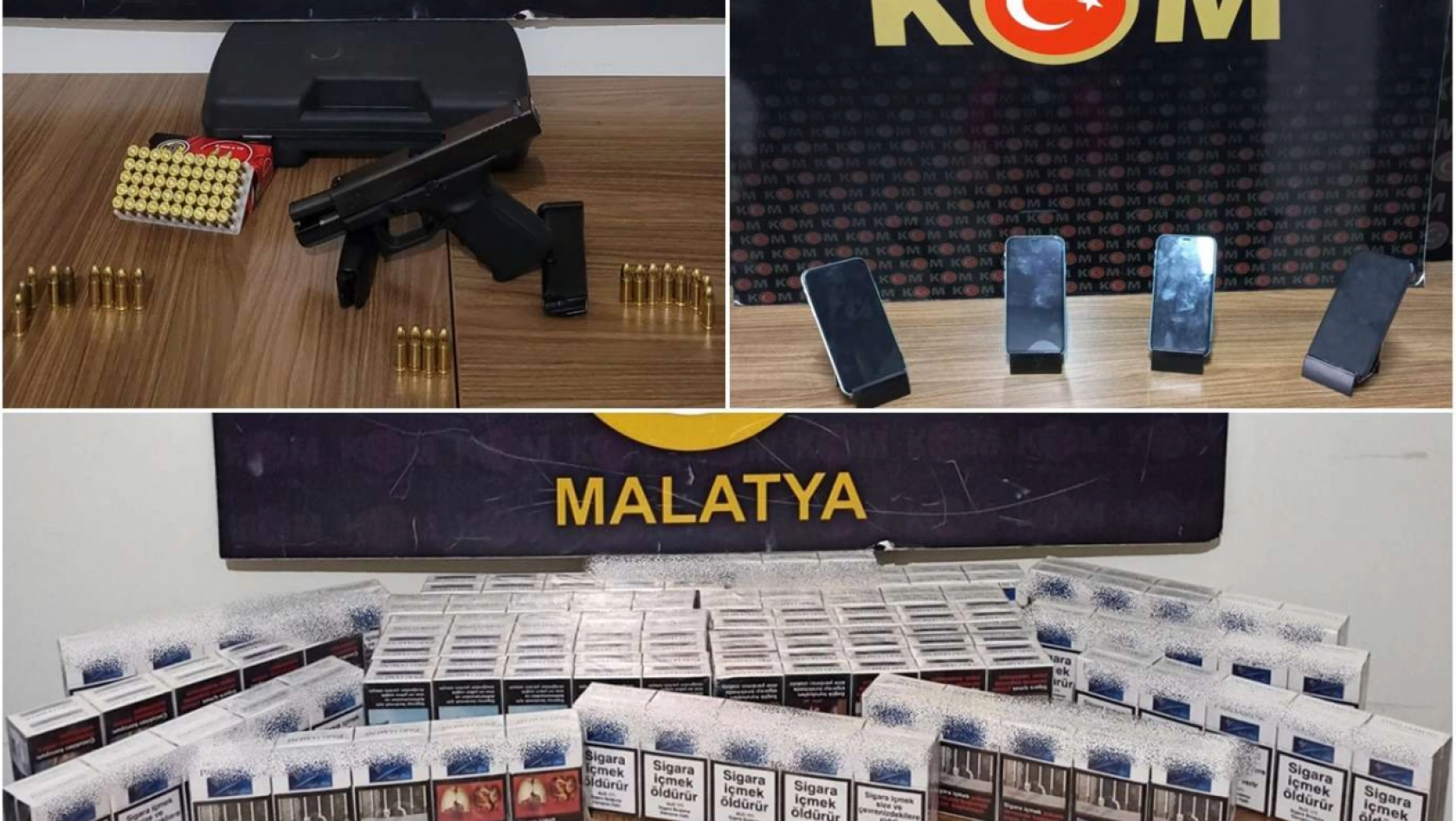 Malatya'da silah ve gümrük kaçağı ürünler ele geçirildi