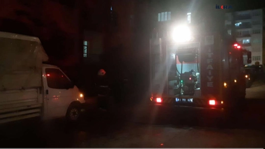 Malatya'da bir araçta yangın meydana geldi