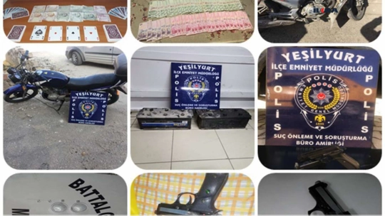 Malatya'da haklarında yakalama emri bulunan 91 kişi yakalandı