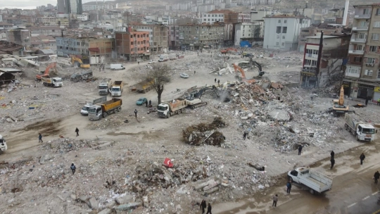 Malatya'daki yıkım havadan görüntülendi