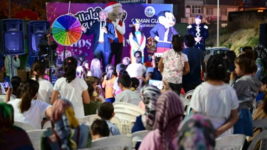 Güder depremzede çocukların eğlencesine ortak oldu