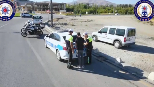 Malatya'da dron destekli hız denetimi