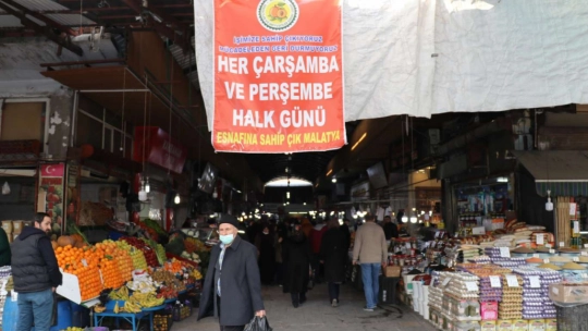 Malatya'da esnaf 'halk günü' başlattı