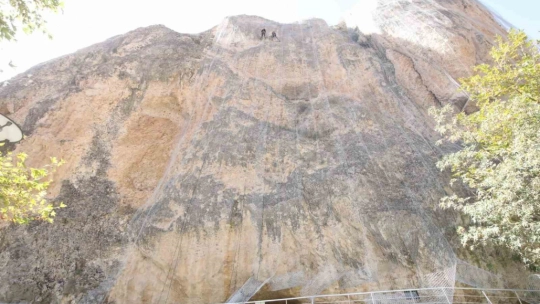 Tohma Kanyonu çelik ağlarla örülüyor