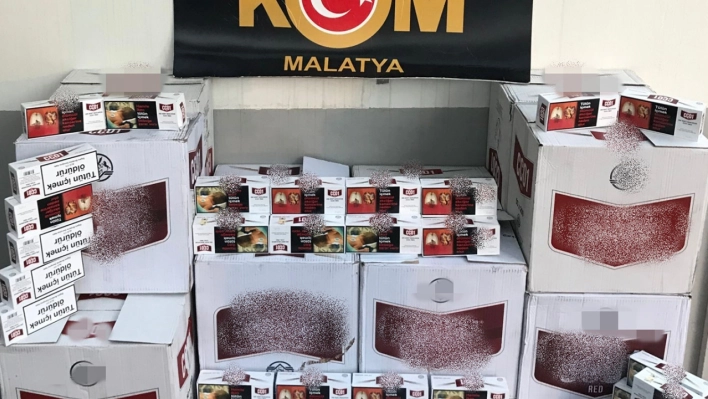 Malatya'da 200 bin adet gümrük kaçağı makaron ele geçirildi