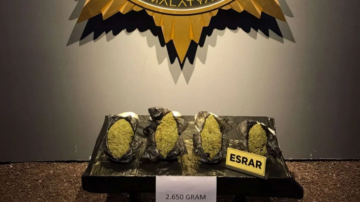 Malatya'da 3 kilogram kubar esrar ele geçirildi