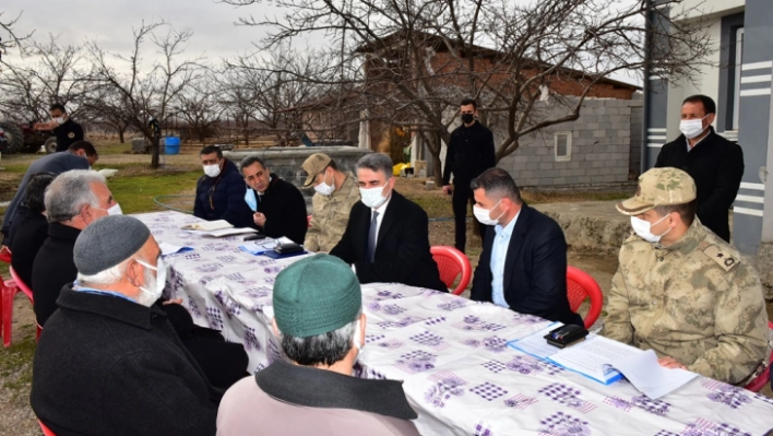 Vali Baruş, Tepeköy, Suluköy ve Şahnahan Mahalle Muhtarlarını Ziyaret Etti