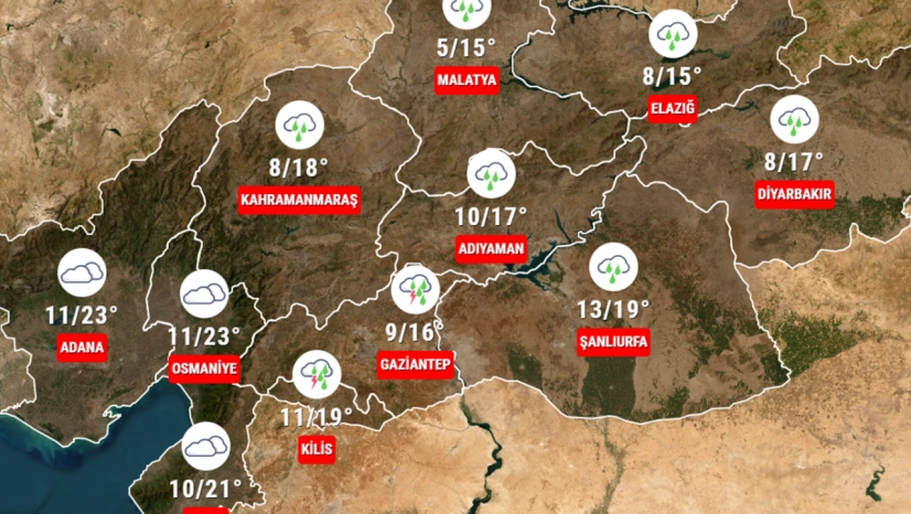 Deprem bölgesindeki 8 il için 'kuvvetli' yağış uyarısı