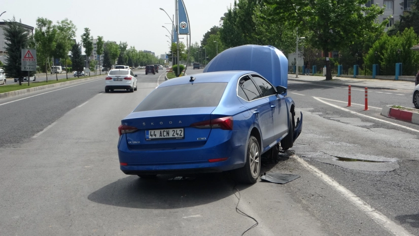 Kontrolden çıkan araç refüje çarptı: 1 yaralı