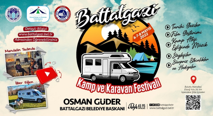 Kamp ve Karavan Tutkunları Battalgazi'de Buluşuyor